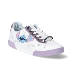 Disney Lilo & Stitch Sneaker Shoes NEW Women’s Size 10 White & Purple Glitter